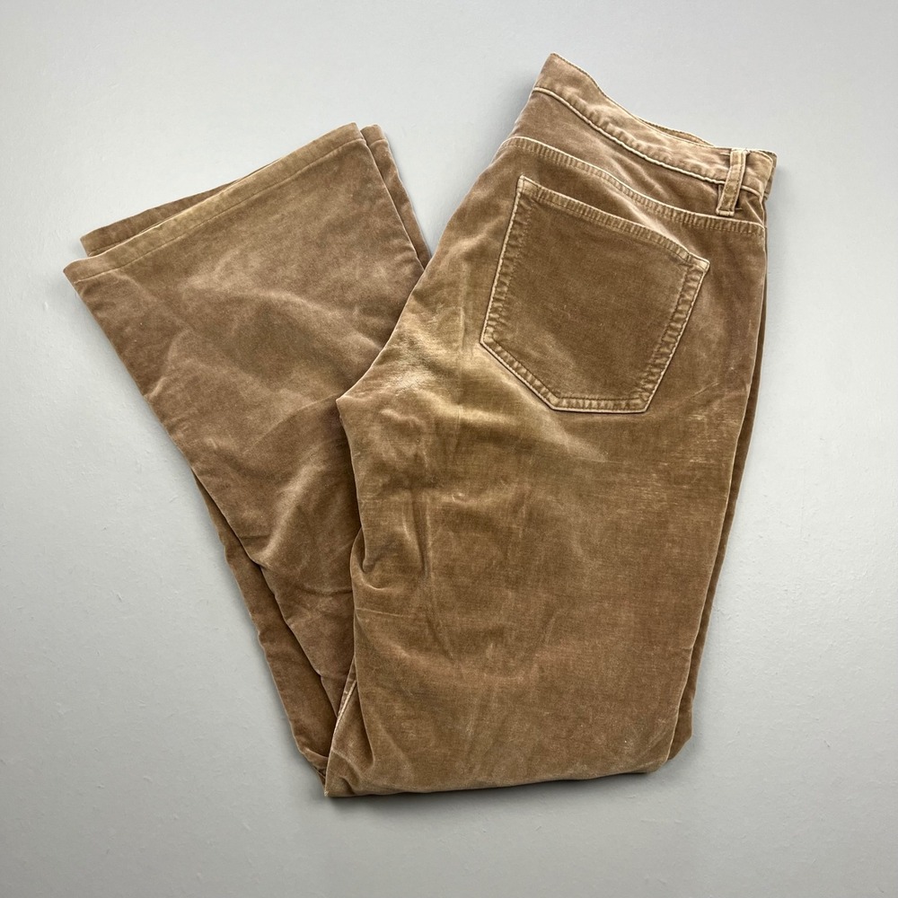 Vintage Gap Pants Women 6R Tan Low Rise Boot Cut Stretch Velvet Corduroy Y2k
